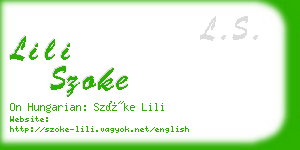 lili szoke business card